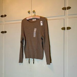 Old Navy Women's Ribbed Knit Sweater - Oatmeal